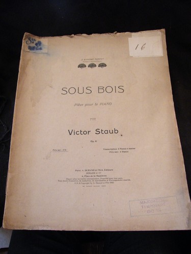 Partition sous bois - sous, pour