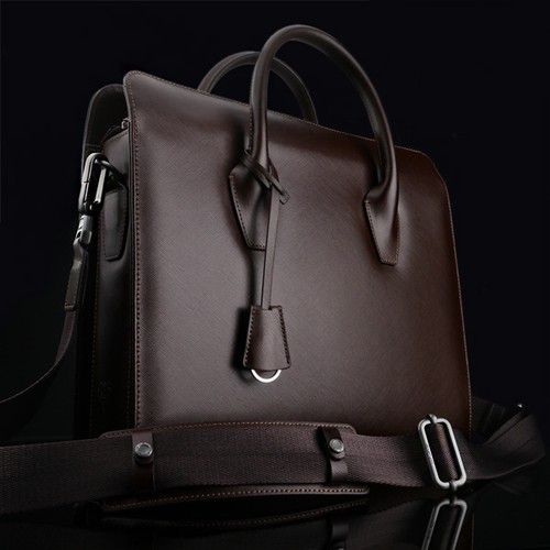 Gariz leather briefcase - leather, camera
