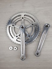 Pédalier double NERVAR Star en aluminium 52/43 vélo vintage 14x1.25 France 1970s