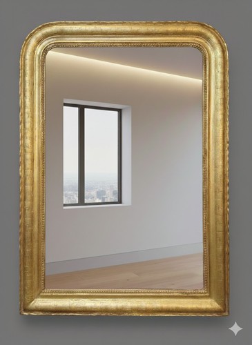 Miroir bois doré - miroir,