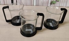 3 Tasses Bodum En Verre Et Plastique Noir