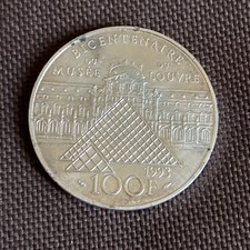 Pièce De Francs De 1993 Le Musée Du Louvre En Argent 