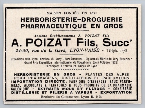 1920 poizat herboristerie - 1920,