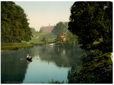 Shrewsbury. The Servern and Kingsland.  PZ vintage photochromie,  photochromie