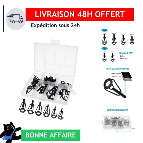 Lot anneaux guide en - de,