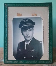 ANCIENNE PHOTO PILOTE  EPOQUE  INDOCHINE USAF WINGS WW2 BREVET PILOTE
