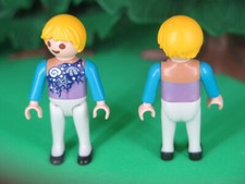 Petite fille blonde enfant gymnaste en collant ballerines gymnastique PLAYMOBIL