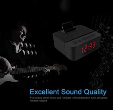 Radio Réveil BS10 GENAI Bluetooth avec FM, Haut-Parleur, Carte TF, AUX-IN, Port 