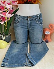 Vêtement occasion femme : Pantacourt en Jeans " Cache Cache " - T : 36