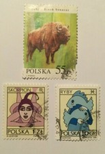 Lot de 3 timbres de Pologne pour collectionneur