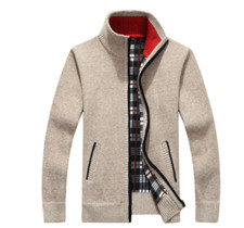 Veste polaire épaisse tricoté chaude homme hiver beige gris noir rouge bordeaux