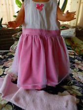 Robe neuve 18-24 mois tulle adorable et écharpe grain de sel rose