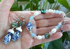 Boucles d'oreilles et bracelet