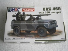 MAQUETTE JEEP (RUSSE) UAZ 469 WITH 106 mm GUN MAC DISTRIBUTION - 1/72  1.72e