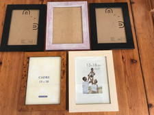 LOT DE 5 CADRES VIDES - AVEC VITRES - DIM. 13 x 18 cm