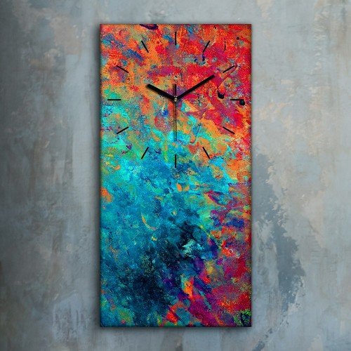 Horloge décorative sur - , toile