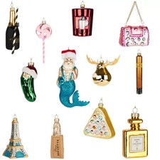 Boules de Noël en Verre Suspensions Soufflées á la Bouche Drôle Amusant Vol 6