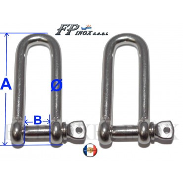 Manille longue ø12mm libre - longue,
