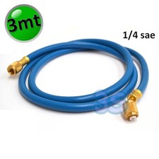 Tuyau flexible bleu 300 cm 1/4 SAE pour gaz réfrigérant
