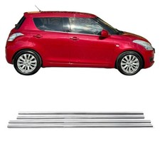 Moulure de vitre latérale chromée pour Suzuki Swift 2004-2017 - 4 pièces