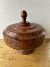 Tabatière ancienne EN BOIS SCULPTE COFFRET BOÎTE En Racine de Thuya
