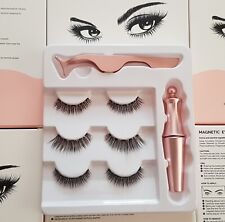 Chez vous 24h-48h ! Faux Cils Magnétiques 3 Paires Naturel eyeliner Magnétique