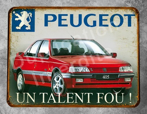 Plaque metal vintage peugeot - plaque,