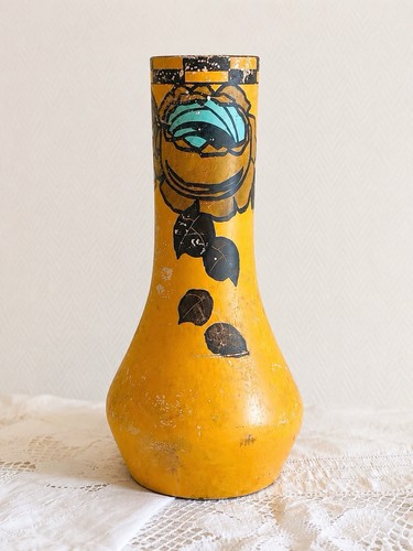Vase art déco peint - art,