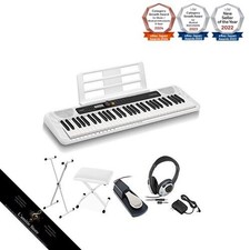 CASIO CT-S200 WE Stand Chair Headphones Pedal Set 61 Touches Casiotone Keyboard