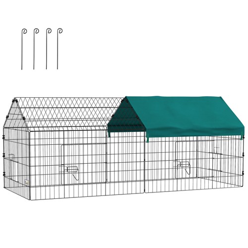 Pawhut cage lapin - cage, extérieur