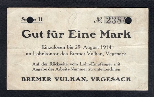 Allemagne notgeld bremer - allemagne,
