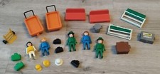playmobil VINTAGE lot personnages accessoires gare quai  en l état