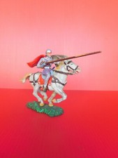 ELASTOLIN / MOYEN AGE TRES BEAU CHEVALIER A CHEVAL