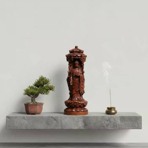 Statuette bouddhiste bois - bouddhiste,