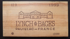 Estampe , façade de caisse vins château LYNCH BAGES 1999