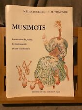 Dubourdieu et Thimonier Musimots méthode F.M. éditions Henry Lemoine