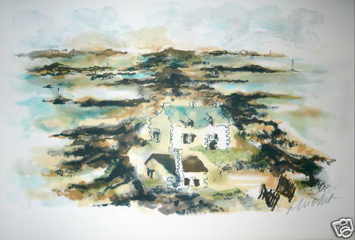 Huchet lithographie originale - lithographie,