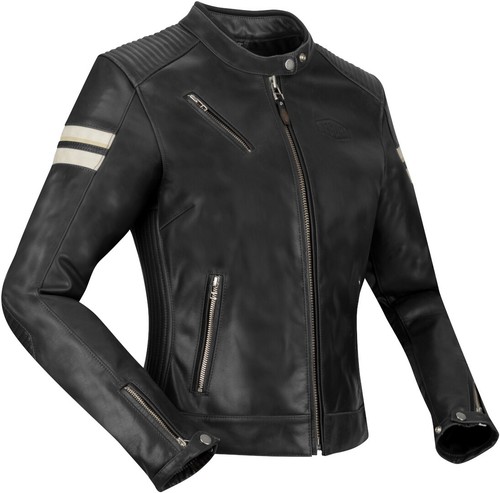 Veste cuir moto pour - en,