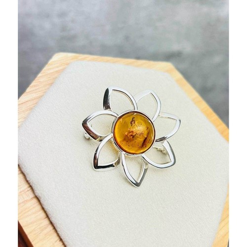 Broche fleur classique - broche, ronde