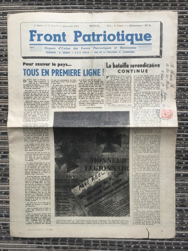Journal front patriotique - ,