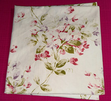 Tissu ancien coton années 1920 à fleurs, rideau  larg 116 cm x H 125  cm D099