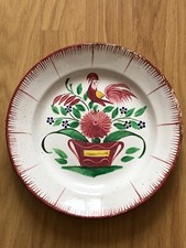 RARE SUPERBE ASSIETTE XIXe / XVIIIe ? FAIENCE DES ISLETTES panier oiseau