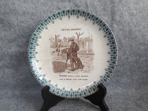 Assiette parlante digoin - assiette,