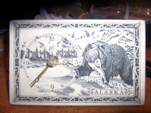 Vintage alaska fishing bear - alaska,