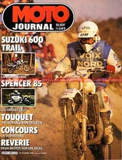 MOTO JOURNAL  689 SUZUKI 600 DR Alain CHEVALIER Freddie SPENCER Le TOUQUET 1985