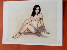PATURAUD EX LIBRIS SIGNE PIN UP 18 x 24 ETAT NEUF