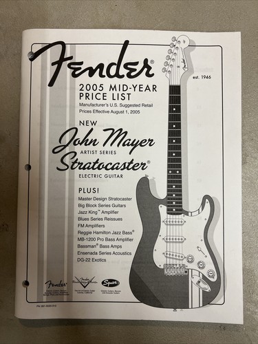 Fender 2005 mid year - year, price