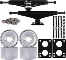 Core Black Longboard Trucks Bigfoot Wheels Package 70Mm Pathfinders (Clear, 6.0