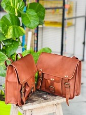 Sacoche De Moto En Cuir Marron