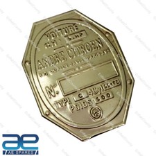 Châssis Numéro Plaque Laiton